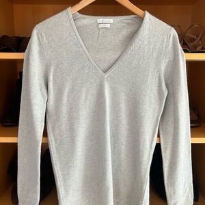 Gray V-Neck Sweater